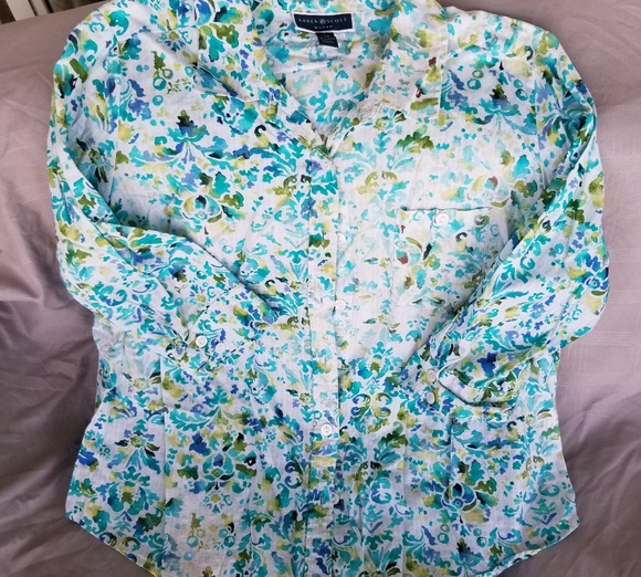 Karen Scott Button Down Blouse - Picture 2 of 6